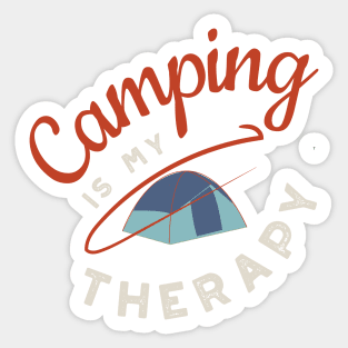 Camping is My Therapy Sticker
